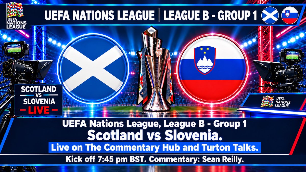 CommentaryLive1's tweet photo. ⚽ A CHOICE OF GAMES TONIGHT!

7:40 pm - Choose your game! 👇

🏴󠁧󠁢󠁥󠁮󠁧󠁿 England vs Czechia  🇨🇿
🎙️ Luke Turton &amp; Alex Peters

🏴󠁧󠁢󠁳󠁣󠁴󠁿 Scotland vs Slovenia  🇸🇮
🎙️ Sean Reilly

🎧 Listen live to both on The Commentary Hub &amp; Turton Talks

https://t.co/pqg8mdm7rD 

#TheCommentaryHub #TurtonTalks https://t.co/k0yj6auUJT