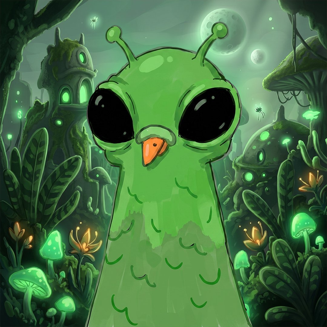 pigeoncrew_nft's tweet photo. Not from this world.👽

Somewhere beyond the stars.

The flock found a new home. https://t.co/lvUuz4VQoD