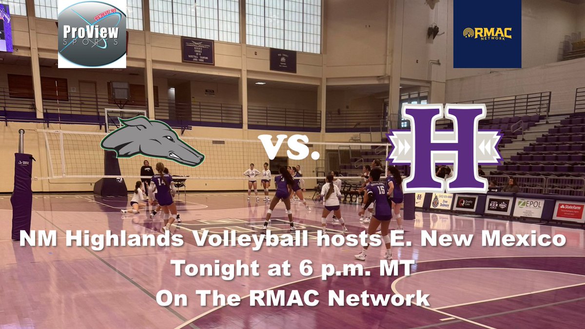 ProViewTV's tweet photo. Women's College Volleyball New Mexico Highlands vs. Eastern New Mexico Tonight (Tuesday) at 6 p.m. MT with @ScottGaletti on the call on the RMAC Network.
Broadcast link below.
https://t.co/ZuHaNWHJoU https://t.co/SWgC9K0BEz