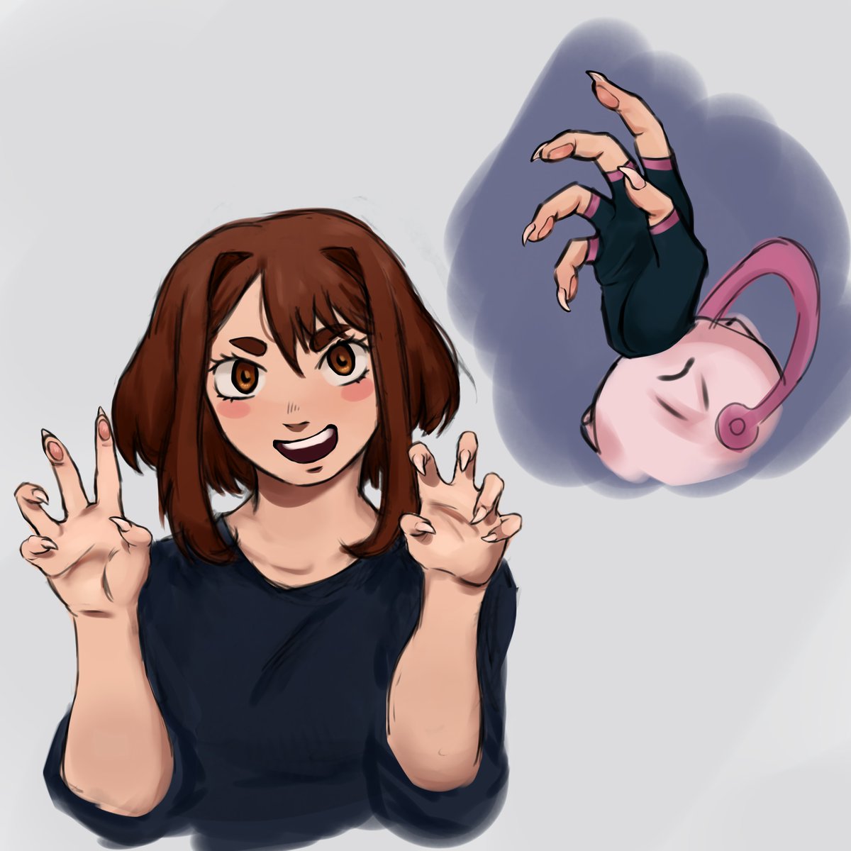urabiitystrs's tweet photo. This is hella rushed but you get the point #ochako https://t.co/Dong6aNe55