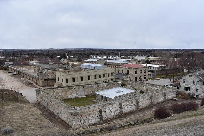 Aerial view of the Old Idaho State Penitentiary.