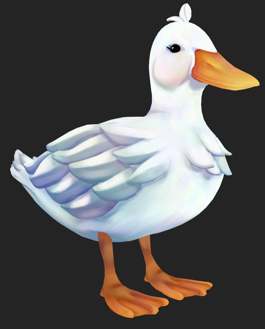 laurarubert's tweet photo. What has fangs and webbed feet?🫣 #handpainted #3dart #stylized https://t.co/p3O1xb5mCd