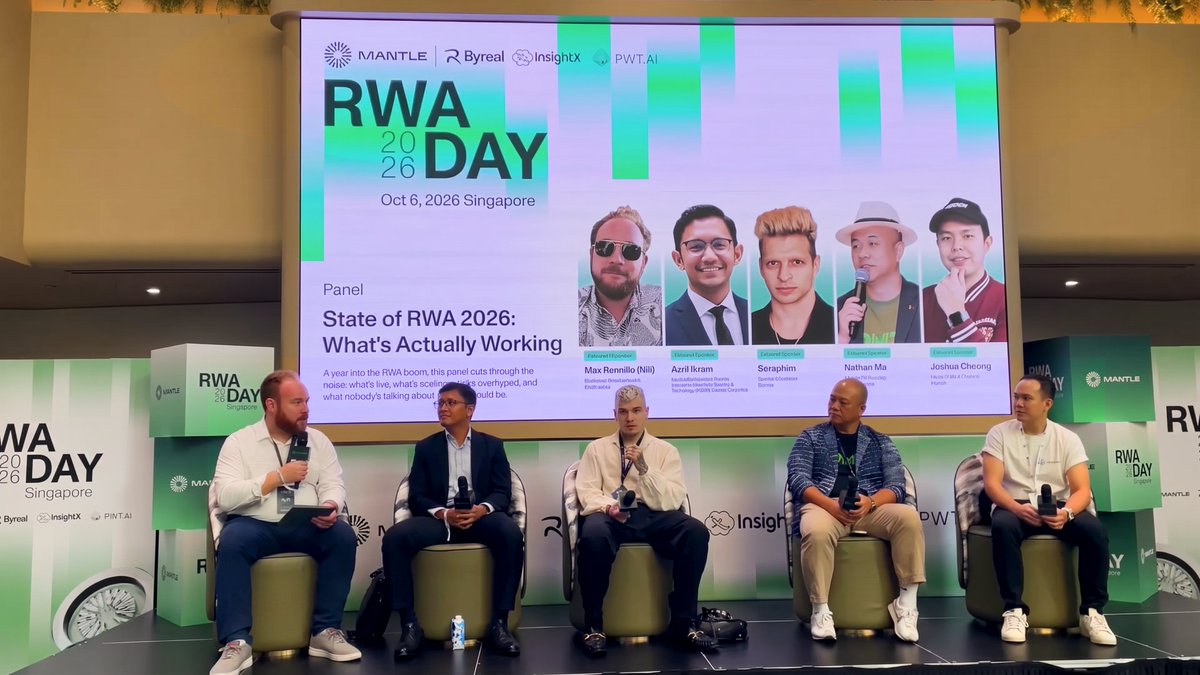 Mantle_Official's tweet photo. Borderless access looked like this.

Full house at Mantle RWA Day, with issuers, allocators, builders and creators from across the globe RWA-maxxing in one place.

Opening global capital markets was never a solo job. Today proved it. https://t.co/JsOETv6PFl