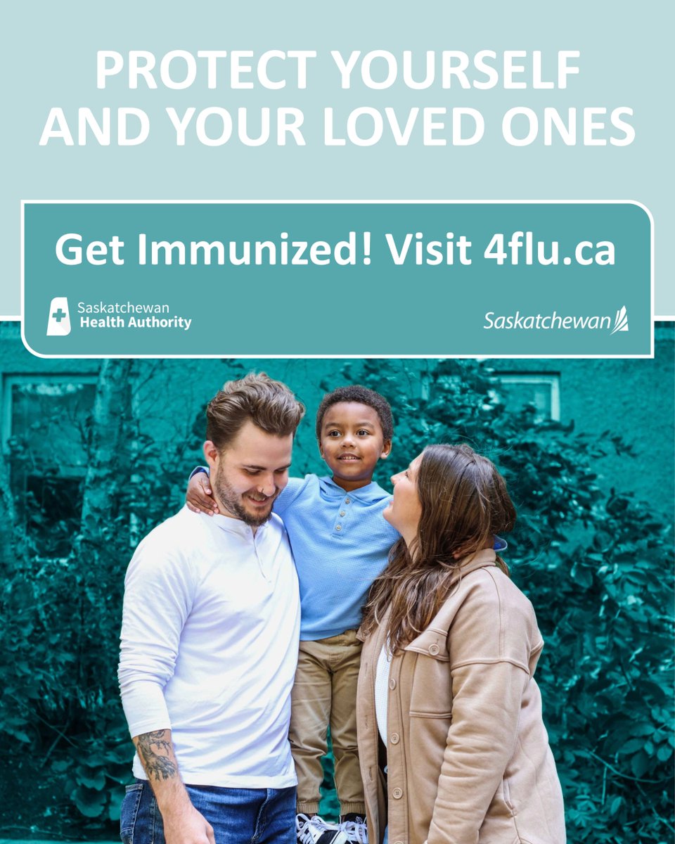 SaskHealth's tweet photo. Booking is open! #Sask residents can now (as of Oct. 6, 2026) begin booking their fall immunizations for clinics that will begin next week on Oct. 13. Book yours today at https://t.co/BQJfz5yaDP. https://t.co/TLDJkP7MHw