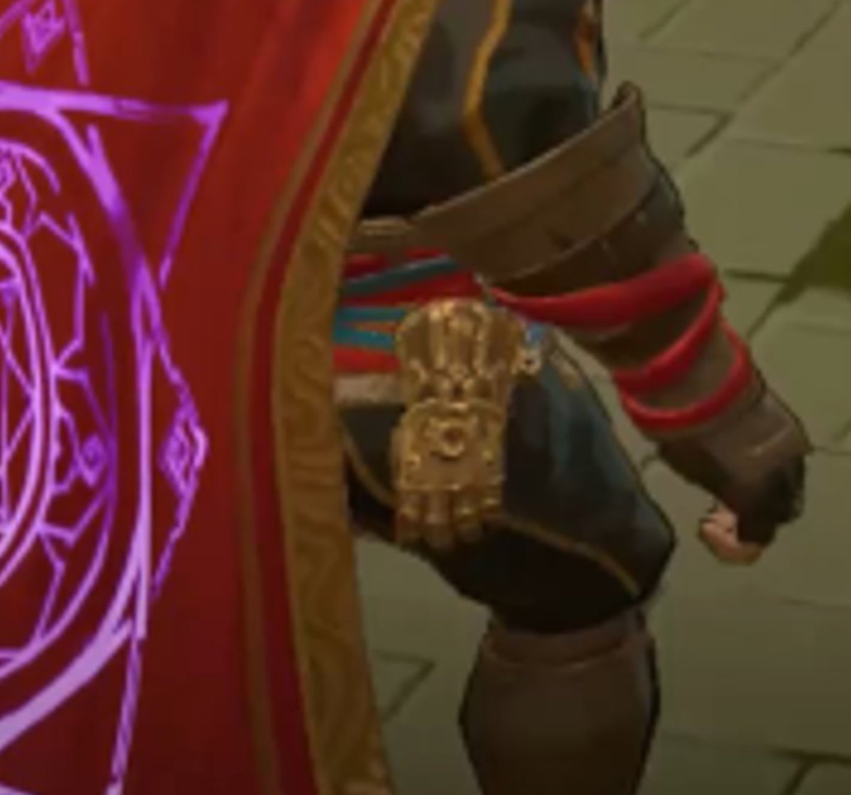 mmmmmmmmiller's tweet photo. ‼️ NEW: INFINITY GAUNTLET ACCESSORY

Hidden in the Infinity War game mode trailer is a new Infinity Guantlet accessory, no doubt earned by completing various missions in the new LTM and wearable by every available character, much like the previous Bloodhunt Kingpin. #MarvelRivals https://t.co/k4YSwn0oSO