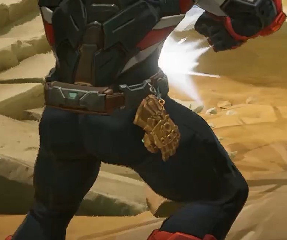 mmmmmmmmiller's tweet photo. ‼️ NEW: INFINITY GAUNTLET ACCESSORY

Hidden in the Infinity War game mode trailer is a new Infinity Guantlet accessory, no doubt earned by completing various missions in the new LTM and wearable by every available character, much like the previous Bloodhunt Kingpin. #MarvelRivals https://t.co/k4YSwn0oSO