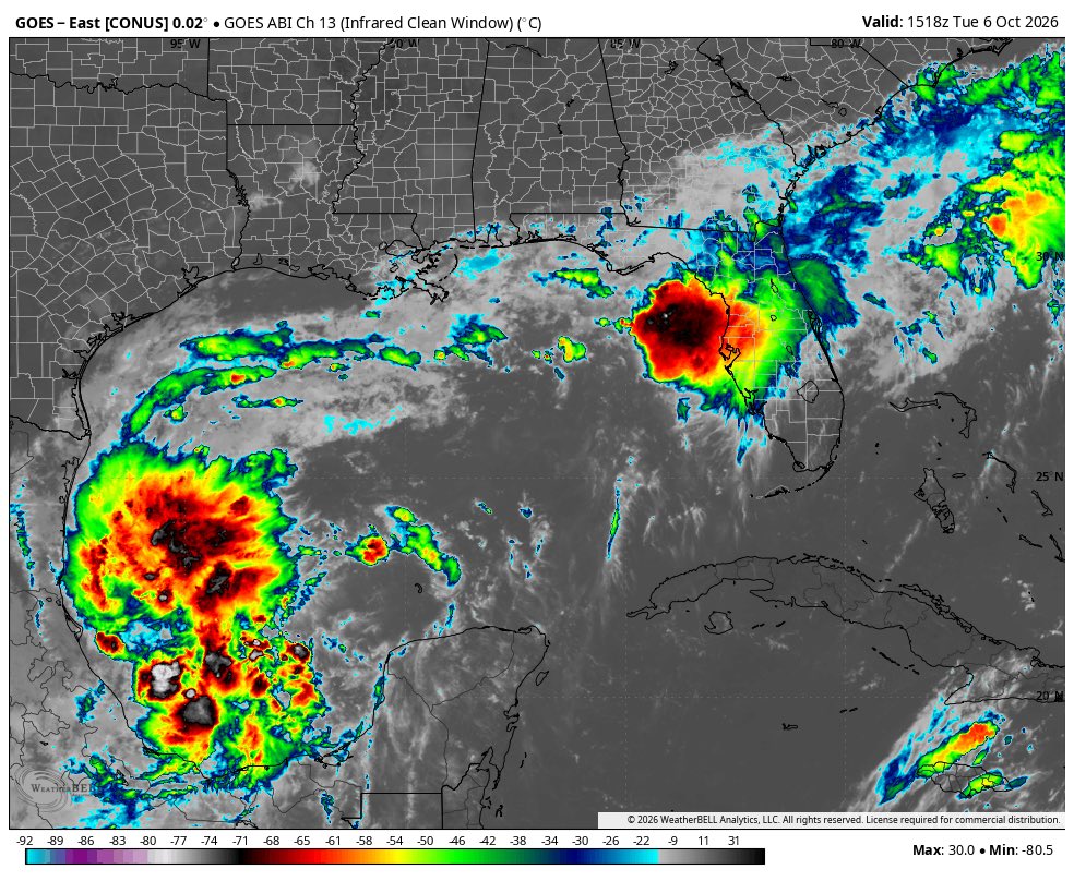 spann's tweet photo. Here is a look at the latest intensity guidance for ￼Invest 92L… most of the members are now suggesting the system will be at hurricane strength by the time it reaches the central Gulf Coast on Saturday. ￼

Also, I’ve attached the latest track forecast from the Google Deep Mind model, which performed very well last year. ￼The mean of the ensemble members is right up through the Alabama coast. ￼

The name of this storm will be ￼Isaias. Needless to say there is a good chance this will be a high impact event for the Gulf Coast and for the rest of Alabama this weekend.

Threats will include high wind, heavy rain/flooding, and a few isolated tornadoes. ￼

But it remains too early for impact forecasts for specific points. ￼We should be able to do that tomorrow night, when the system will be much better organized, and we have access to dropsonde data from hurricane hunter aircraft.￼

I will have a new video briefing here by 3:30 this afternoon… ￼