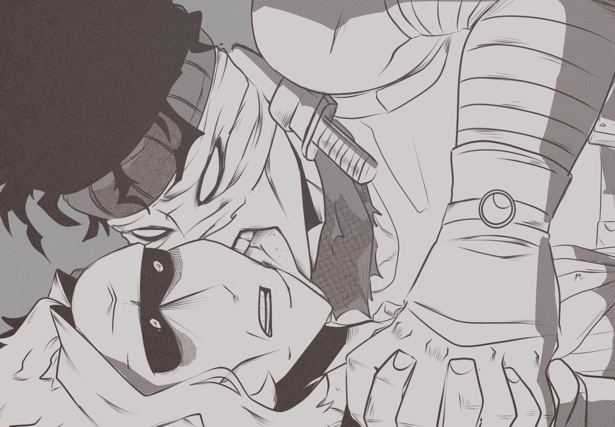 Kyngsley00's tweet photo. Kissing it better 💞

#Kinktober2026 Day 6 - Held down, Feeding

CW for dubcon, blood drinking, paralysis (it’s a part of Stain’s quirk deal with it) https://t.co/oqftuS4bKz
