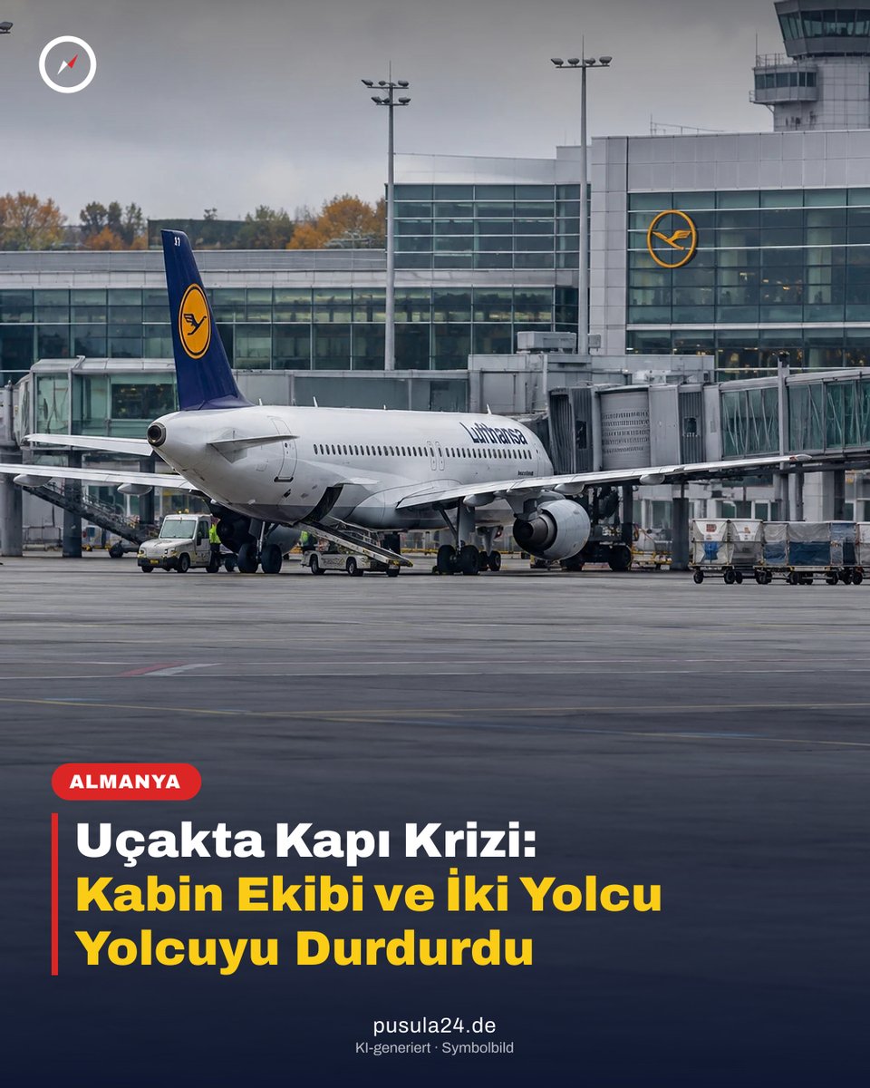 Pusula24de's tweet photo. Bogota-Frankfurt seferindeki 33 yaşındaki yolcu, uçak kapısını defalarca salladı. Kabin ekibi ve iki yolcu müdahale etti; Frankfurt’a inişin ardından gözaltına alındı. Uçuş güvenliğini tehlikeye atan davranışlarda yaptırımlar sizce yeterli mi? #Pusula24 #Lufthansa https://t.co/sV7L3Nz7KK