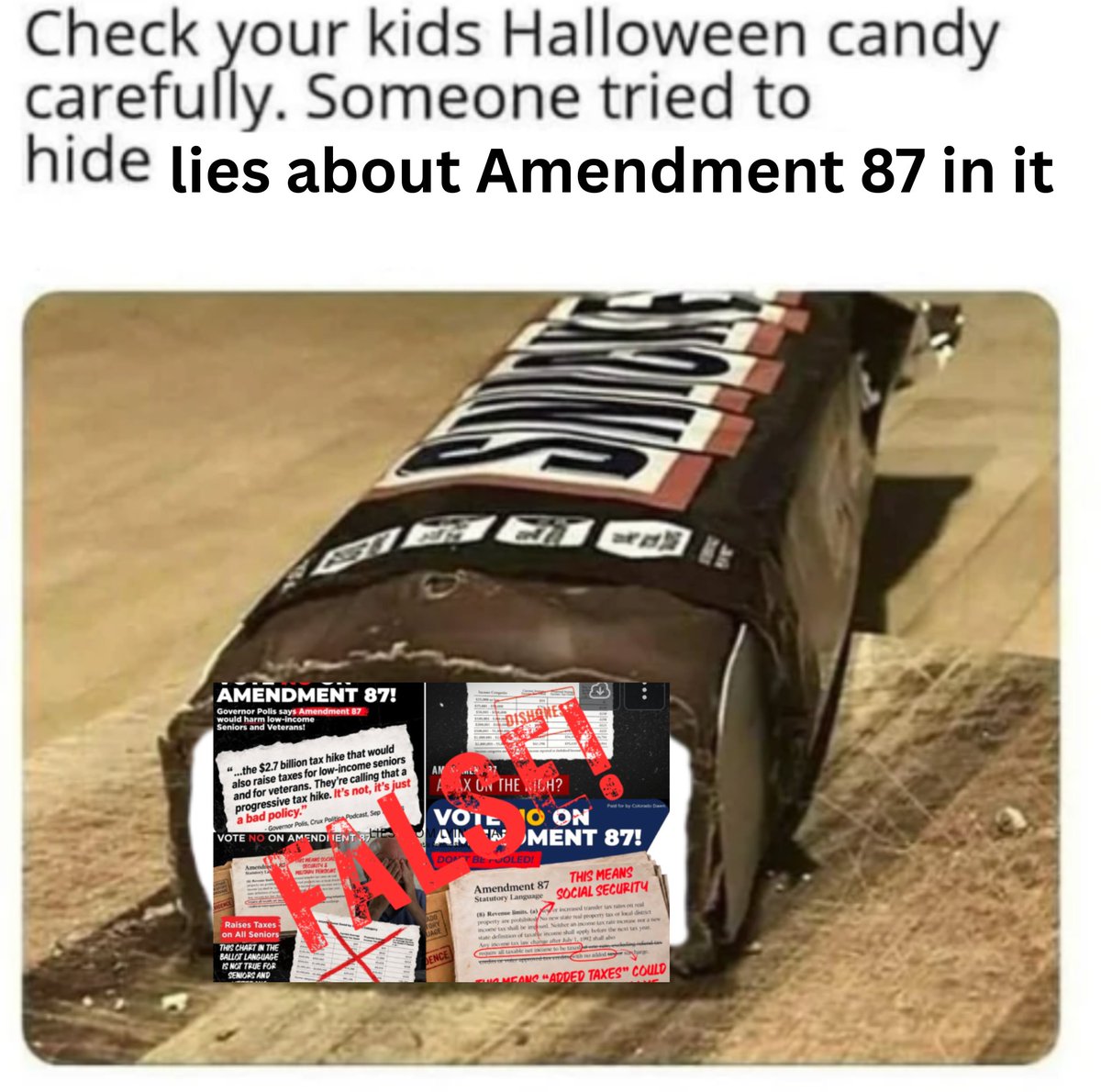 protectcofuture's tweet photo. The only thing inside Amendment 87 is delicious nougat and a tax cut for 97% of Coloradans, INCLUDING seniors, veterans, and small businesses. Check your text messages carefully! And watch this segment from 9News: https://t.co/KtPFCYvIGC
#copolitics #YesOn87 #COPolitics https://t.co/8GiYR95PxU