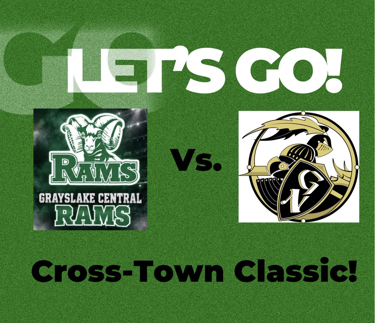 GridironRams's tweet photo. Friday 10/9 @ Grayslake North. Cross-Town. Friday Night Lights. Perfect Fall weather. You know the drill! 7:00 p.m. White-Out Conditions SuperFans! #Ball4Brayan #BooksSteelGrind @gnhsfootball https://t.co/hcintdQ2th