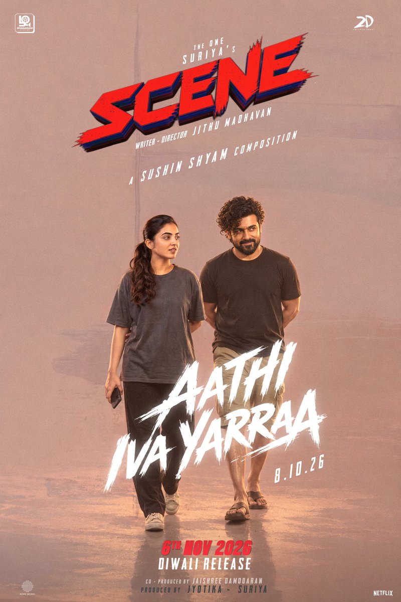 Itz_Manav_23's tweet photo. Aathi Iva Yarraa🧨 - first single from SCENE coming out on 8th October. 

Poster work for #SCENE ♥️
#Suriya #VishwanathAndSons #Karuppu https://t.co/mL1h7tSeRd