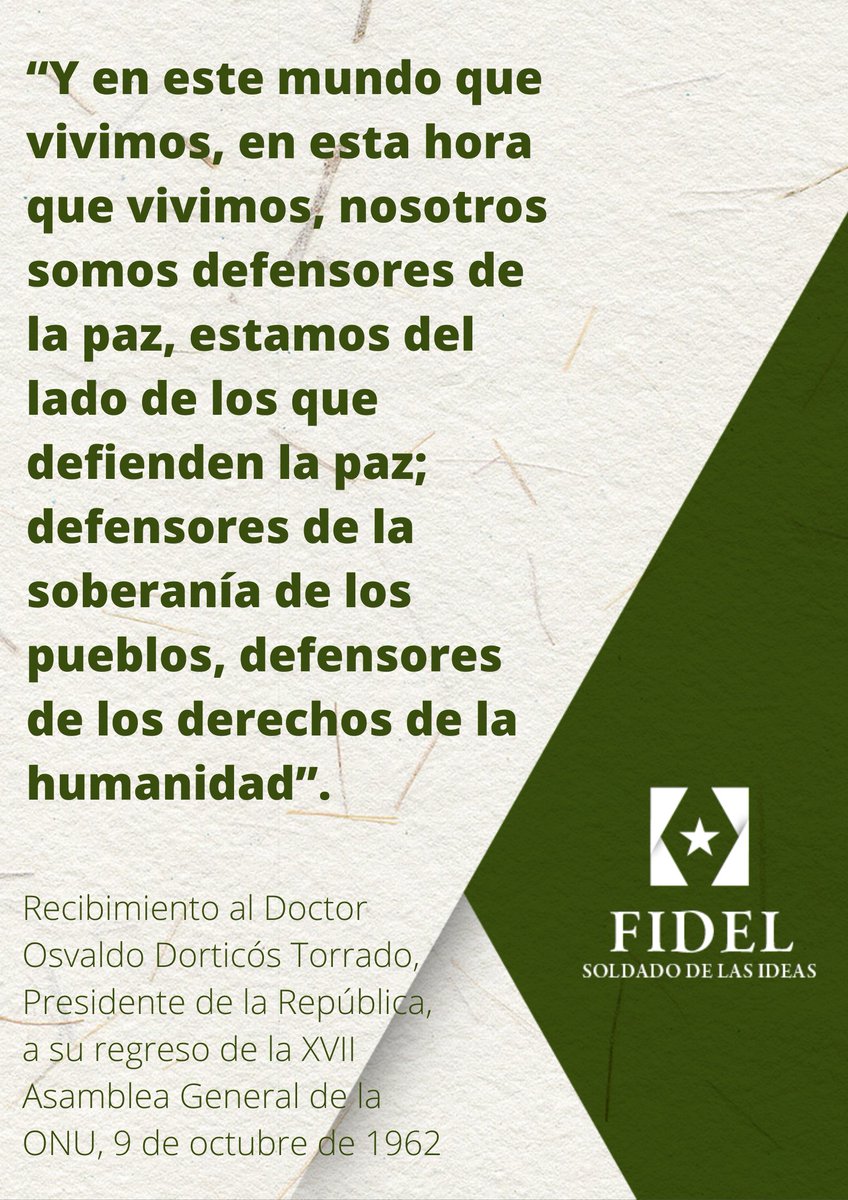 FSoldadodeIdeas's tweet photo. #FidelCastro en el recibimiento al Doctor Osvaldo Dorticós Torrado, Presidente de la República, a su regreso de la XVII Asamblea General de la ONU, 9 de octubre de 1962.

https://t.co/QcmpugRWrT
#100AñosConFidel #Cuba #SomosContinuidad #RevoluciónCubana https://t.co/XQqnvu8OkA