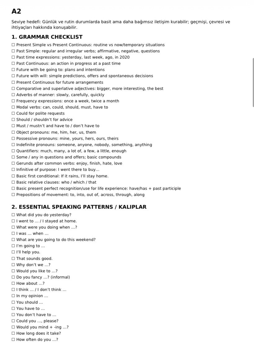 esinthewndrlnd's tweet photo. pdf paylaşamıyorum ne yazık ki sizlerle öncelikle a1-c1 seviye öğrenmeniz gereken temel ifadelerin yer aldığı görselleri tek tek paylaşıp sonra izlemeniz gereken rotayı anlatacağım https://t.co/AGY0e1zyBX