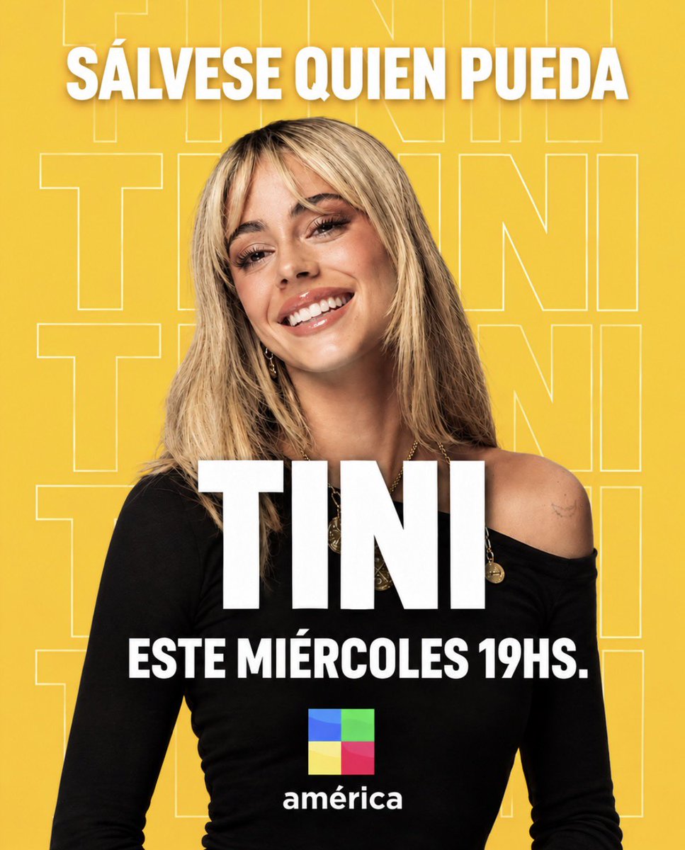 tinimanobal's tweet photo. TINI será invitada al programa de Yanina Latorre “Sálvese Quien Pueda” MAÑANA 19hs por América https://t.co/FMlLvH9snw