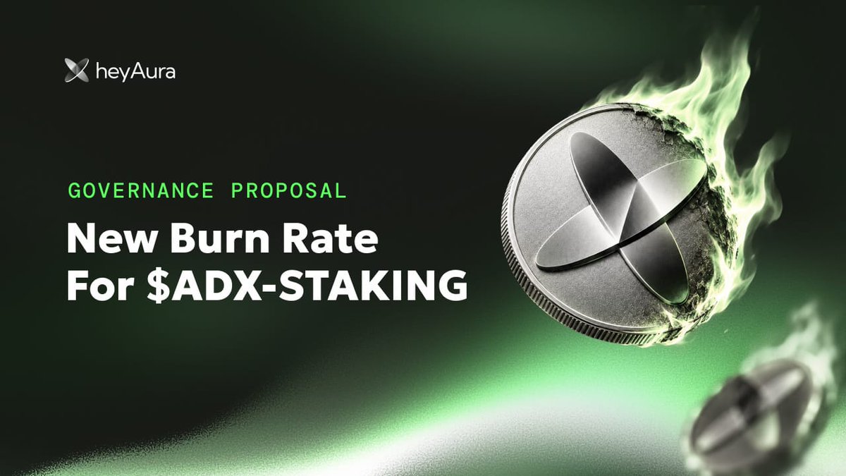 heyaura's tweet photo. Just two more days left to cast your vote and decide the burn rate of the old $ADX-STAKING token.

Vote now ↓
https://t.co/32whhN12NR https://t.co/5foDSXCQc8