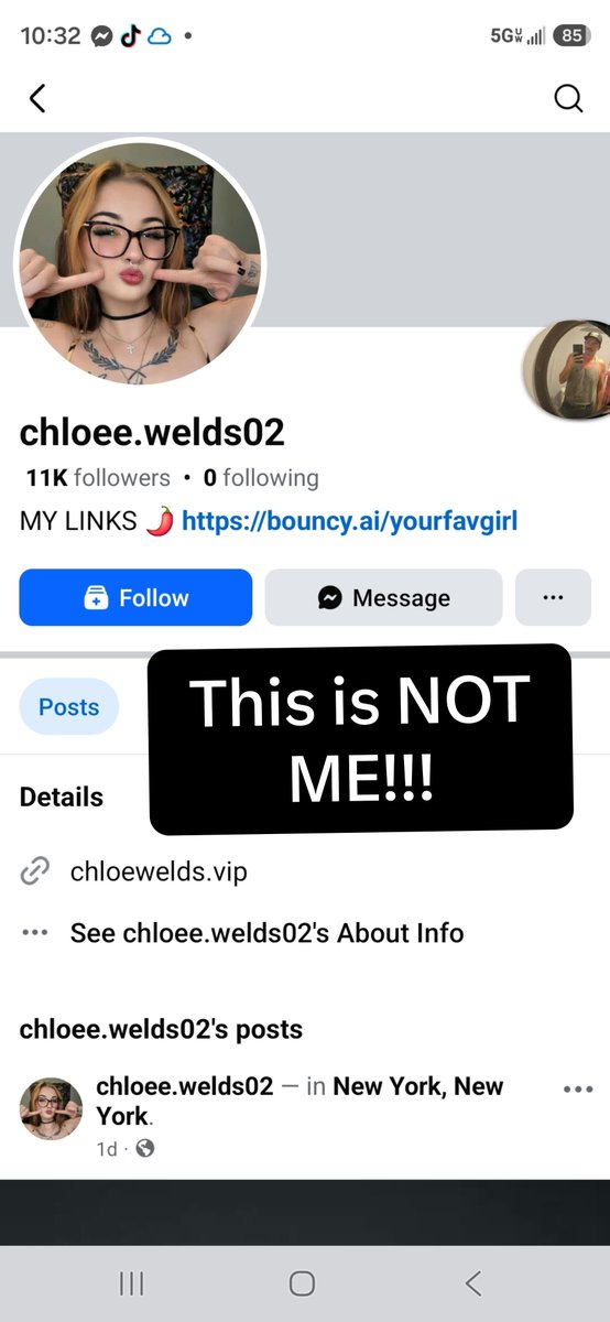 ChloeeAnn20's tweet photo. THIS IS NOT ME!! PLEASE REPORT THESE FACEBOOKS IF YOU SEE THEM!THEY ARE ACTIVLY STEALING MY CONTENT TO SCAM I DONT REACHOUT ON FACEBOOK!!! #help report https://t.co/uWtUogIwy5