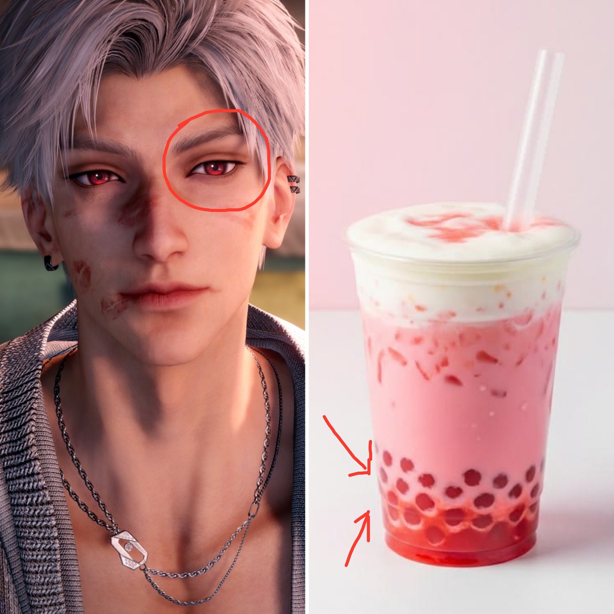 kitty_lus's tweet photo. Is it really worth it?
His eyes are harvested everyday to make strawberry boba pearls, end the violence now💔 https://t.co/K5gSeMohGm