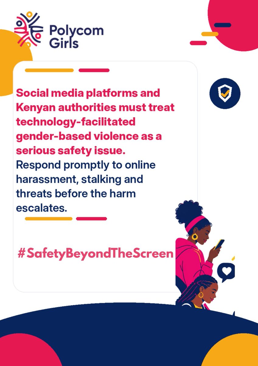 BigmanDarsil's tweet photo. PolycomGirls Speak: Survivors need informed reviews and accessible appeals, not automated dismissals. Platforms must strengthen accountability and deliver survivor-centred responses to online gender-based violence. #Gpende drives meaningful change. #SafetyBeyondTheScreen. @polycomdev @CREAWKenya @covaw