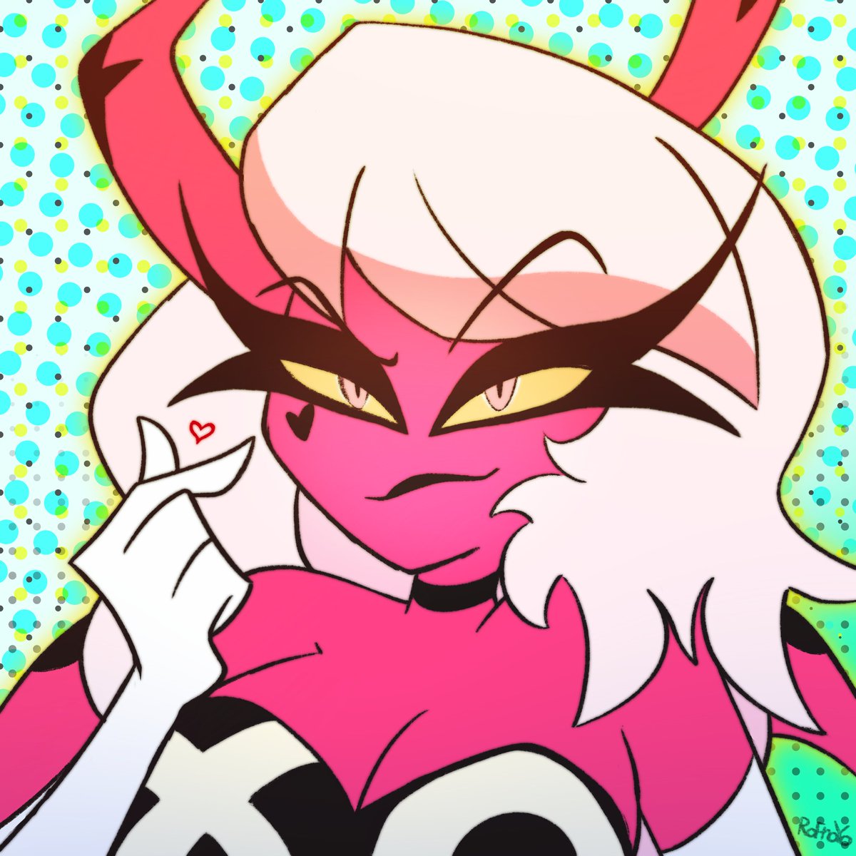 RoFroYo's tweet photo. Heart - #IMPtober Day 6 #HelluvaBoss‌ https://t.co/p4DYMTPfik