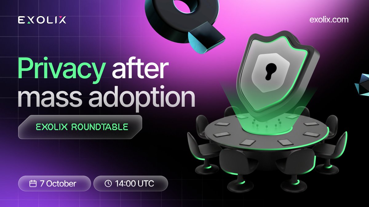 exolix_com's tweet photo. 🔓 As crypto moves toward mass adoption, where does privacy fit in, and what comes next?

🎙️ Join Exolix Roundtable to discuss the future of privacy with @zelcore_io, @PirateCash_NET, @monerujowallet & @PirateChain on Oct 7 at 14:00 UTC.

Set a reminder: https://t.co/yKIgVfPVxJ