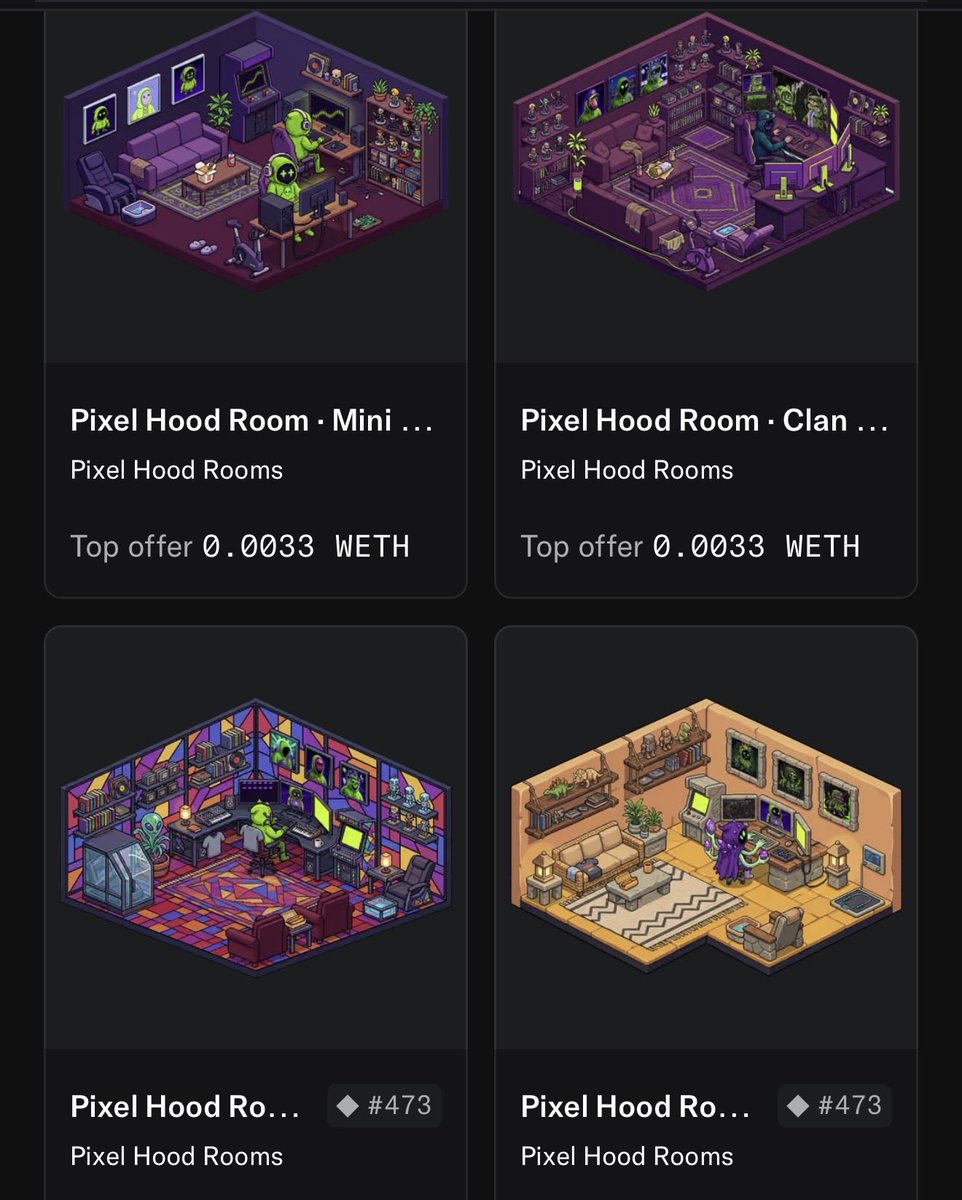 Humanpresident_'s tweet photo. Congratulations @pixelord on the Pixel Hood Room mint out!

It was a lot of fun!

Love the art, and I’m excited to see where it goes next 🔥 https://t.co/52i3Peueg9