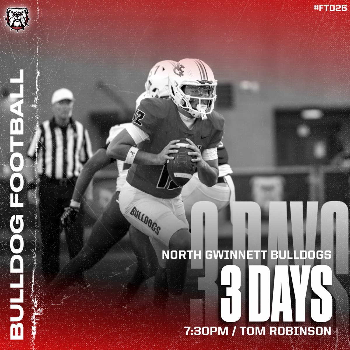 NGHSFootball's tweet photo. 3 DAYS AWAY from our huge Region matchup this Friday with Brookwood on @GPBsports! Come out to Tom Rob to cheer on our DAWGS as we look to go 7-0 overall and 3-0 in Region! Let’s go!

#NORTH #FAMILY #BeADawg #FTD26 https://t.co/g70KTQ4xzp