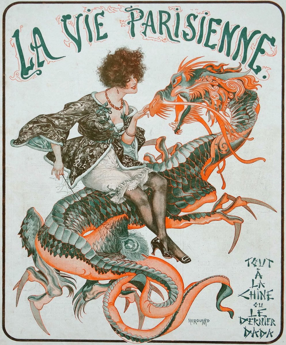 wikivictorian's tweet photo. Front cover of La Vie Parisienne by Chéri Hérouard, 30th October 1920. https://t.co/u5GMCkC8w7