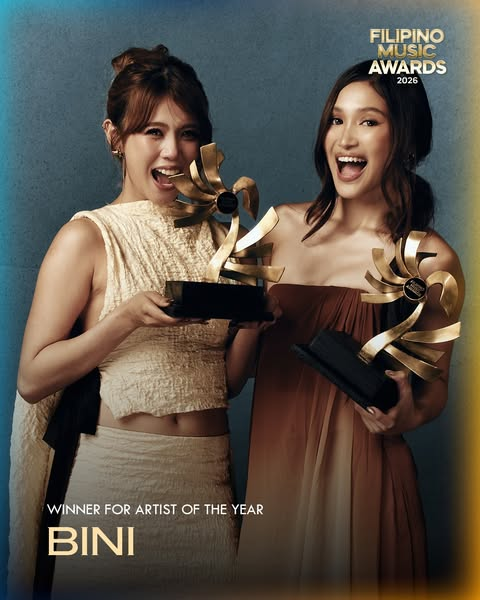 AllAboutBINIPH's tweet photo. BINI stands at the forefront of Original Pilipino Music (OPM) as they are hailed “Artist of the Year” at the 2nd Filipino Music Awards 2026.

#BINIShinesAtTheFMA #BINI https://t.co/BCXC5ePubA