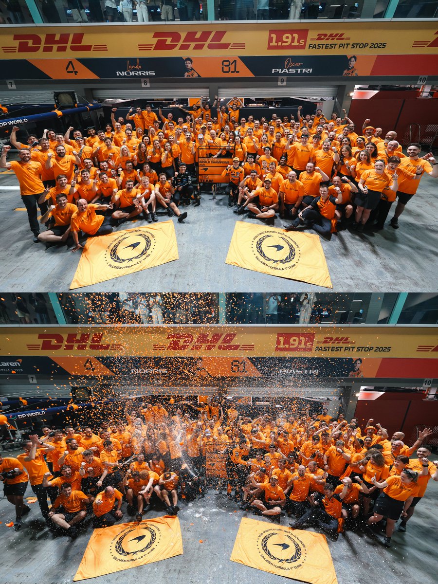 McLarenF1's tweet photo. One year on from becoming back-to-back Constructors' World Champions 🧡

#McLarenF1 https://t.co/Rs9nzbfd8S
