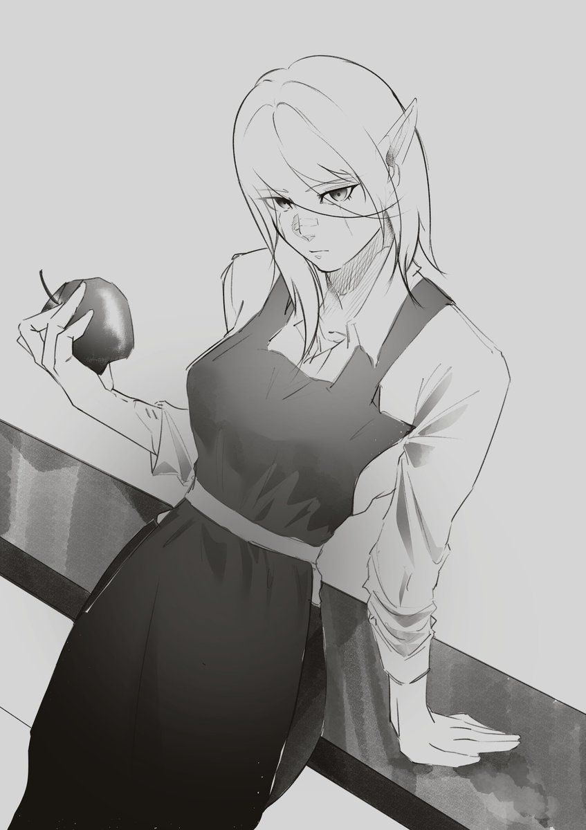 Mandor_Majima's tweet photo. Me drawing again, but my WIP still on the side of this tab, to be fair with you lmaooo.

Tron and Apple.

#rkgk #sketch #oc https://t.co/UIFnGDQd3n
