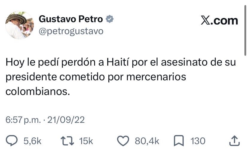 smoelno's tweet photo. Pasamos de tener a un presidente que pidió perdón a Haití por el asesinato de su primer líder a un presidente que le brinda abogados a los mercenarios que lo asesinaron 🤡

¿Qué se podía esperar de un abogado que se ha dedicado a servirle a la mafia?

¡Siento mucha VERGÜENZA! https://t.co/28yKkqgAJE