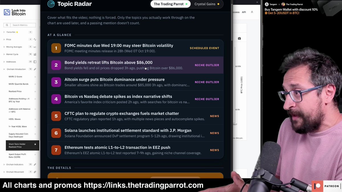 TradingParrot's tweet photo. 🚨 FOMC minutes drop Wednesday 19:00 — the #1 event pulling retail eyes right now. Mariano flags it as the top catalyst for Bitcoin volatility this week. Will BTC react? Watch the setup at 14:47 in today's video
#Bitcoin #FOMC #BTC #Crypto #FOMCMinutes https://t.co/TFGVpOnn6y