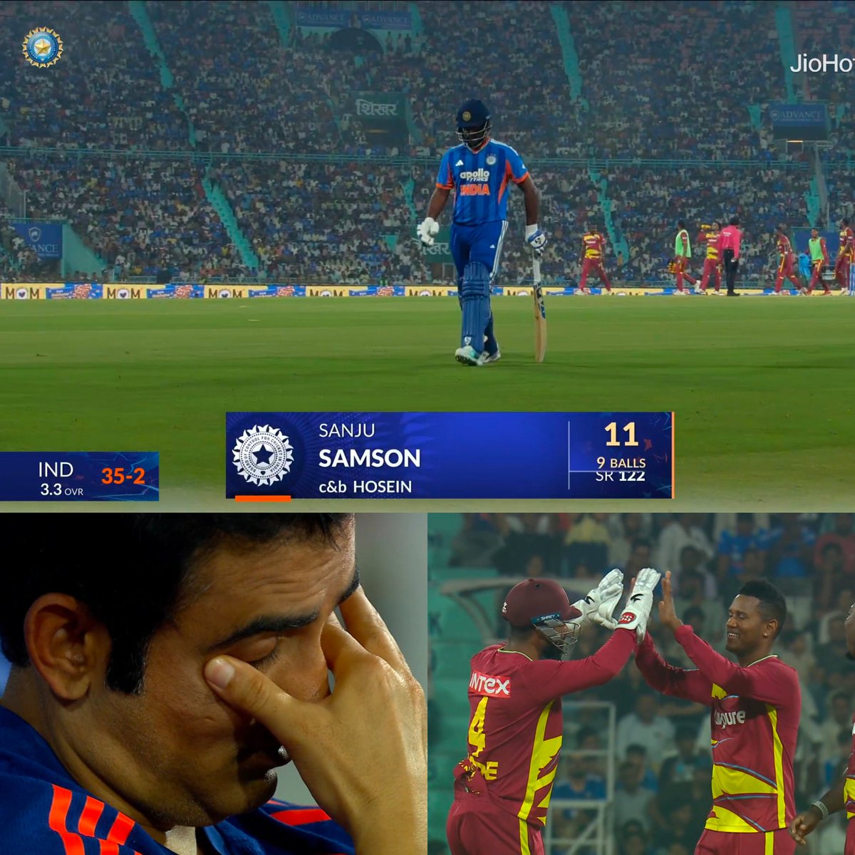 Shebas_10dulkar's tweet photo. Sanju Samson in Last 4 T20Is

9, 7, 2, 11

#INDvsWI https://t.co/6UhJLkDmqh