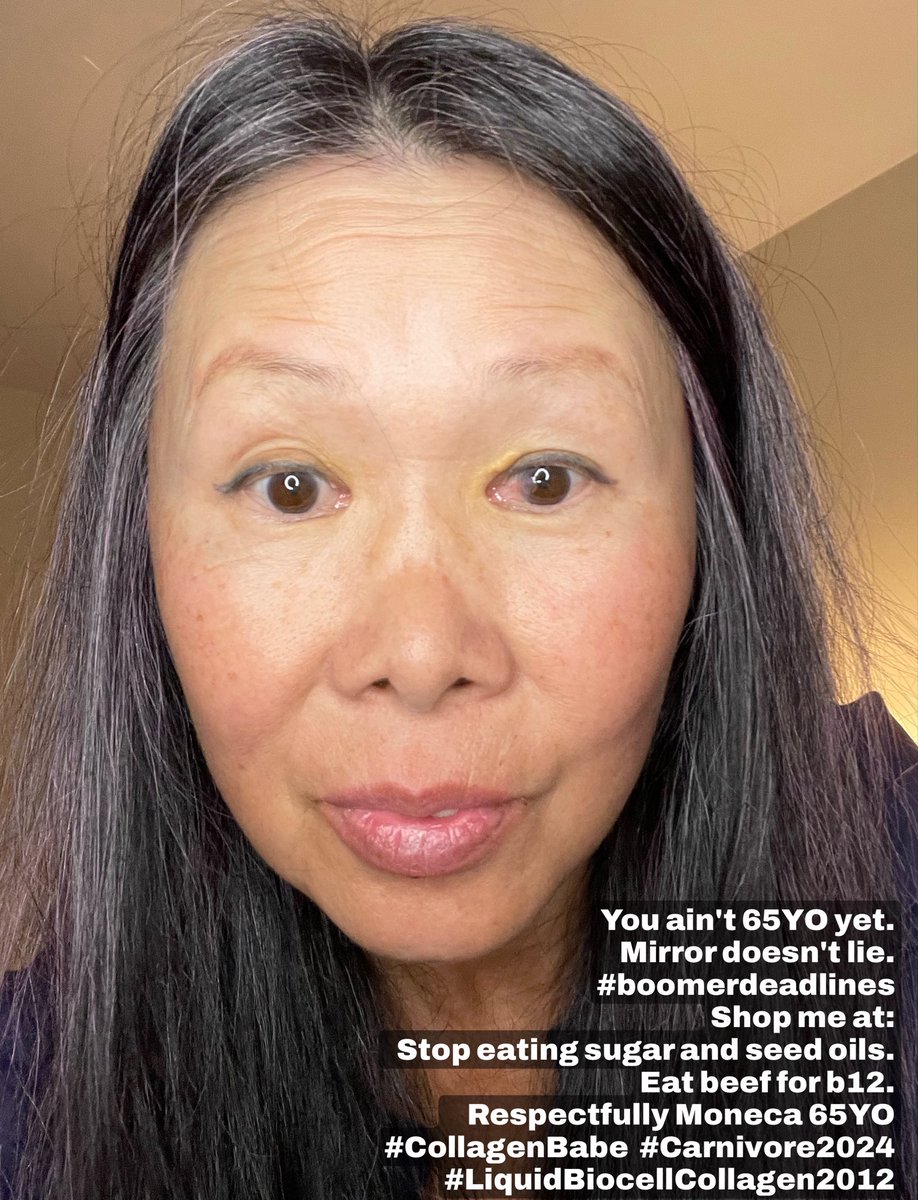 HumanDesignBabe's tweet photo. @RachyBull In future being no make up and no filter will be shadow band bc people are not selling corporate cosmetic.
Shop me at:
Stop eating sugar and seed oils. Eat beef for b12. Respectfully Moneca 65YO #CollagenBabe #Carnivore2024 #LiquidBiocellCollagen2012 🙏🧠❤️🥩🇨🇦✨ https://t.co/bC5pv3zDXc