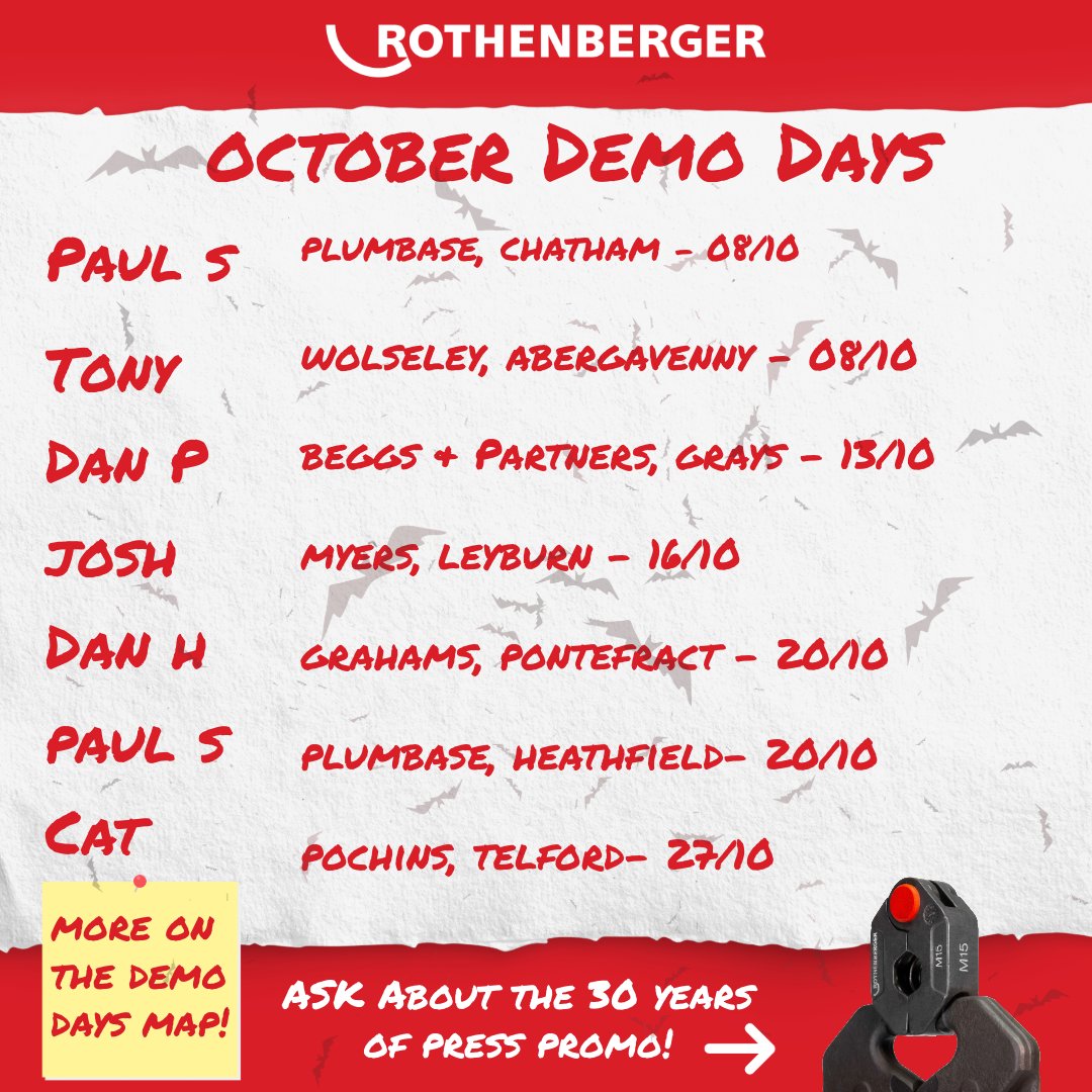 RothenbergerUk's tweet photo. We’re out and about! 🤩

These are just a few dates, so check the map in the link below for more! 📍
https://t.co/HKngI0jFT1

While you’re there, ask your local rep about our 30 years of press promo and what you could claim with an eligible press machine.🔥

See you out there! 💪 https://t.co/Oo2lU5IQ1q