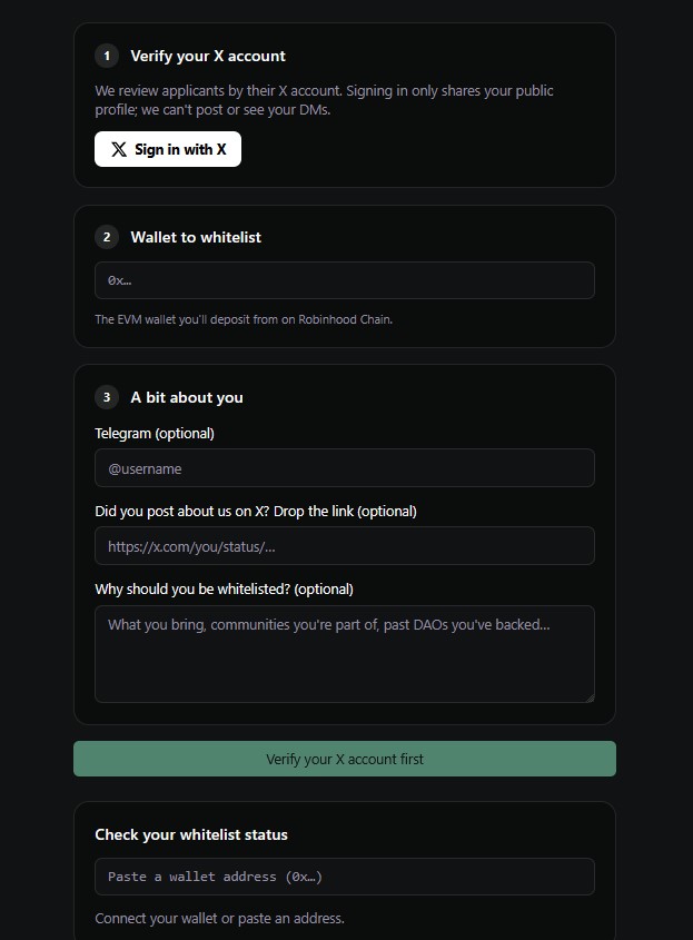 Hypodrop's tweet photo. Hypodrop is going to apply for the @paperdao_xyz whitelist on @daosdotworld

Built around the Robinhood ecosystem.

Sign in with X, add your wallet, answer a few questions, done.

https://t.co/42QjpZG0dN https://t.co/T9VsGmJiN4