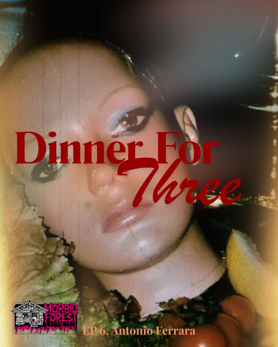 MorbidForest's tweet photo. *Ding*
Oh goodie, our meal is ready, Dear Traveler. Would you mind setting the dinner table for three? 

Join us for a tantalizing morsel of a tale at 9AM PST by Antonio Ferrara, "Dinner for Three".
And don't be late. 
@SagaOfM_Hunters 
#horror 
#horrorpodcast 
#creepypasta https://t.co/zgcKR9wCt8