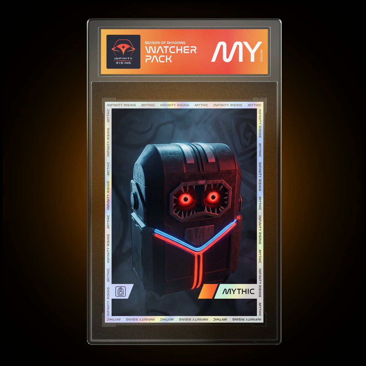 InfinityRisingX's tweet photo. Some looks belong to the dark. The Watcher Pack joins the Season of Shadows collection, Mythic. Red-eyed and armor-plated, it keeps watch for you through the cold nights and low light. It's waiting in the store. https://t.co/E9LIx7VFBv https://t.co/dVcS7hH3yi