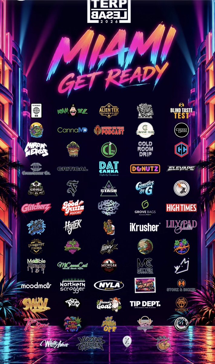 gettinghighwith's tweet photo. Miami! It’s going down! What an honor to be hosting @terpbasel again. One of my favorite events to be at. This year is special. We doing the first ever multi state @zalympix competition. That’s right. Terp Basel x Zalympix!. Who going? https://t.co/GworsoVmCG