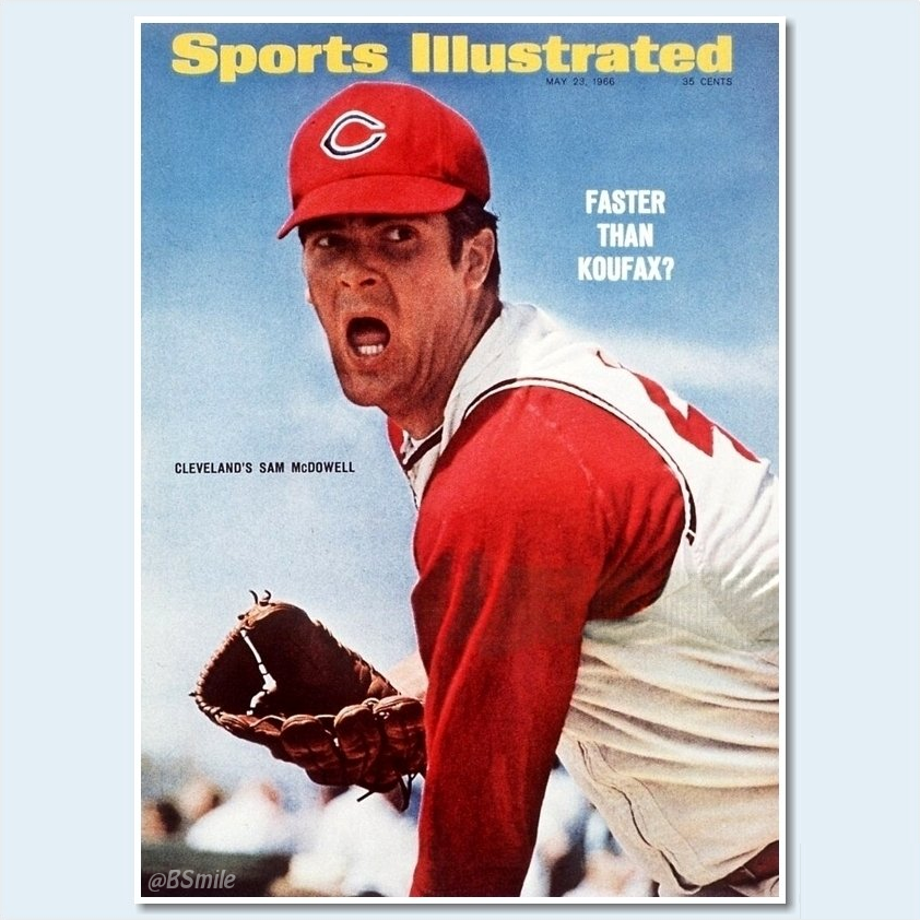 BSmile's tweet photo. "Faster Than Koufax? Cleveland's Sam McDowell" (Sports Illustrated - May 23, 1966) RIP Sudden Sam #MLB #Cleveland #Baseball #History https://t.co/nPO4IKUqJy