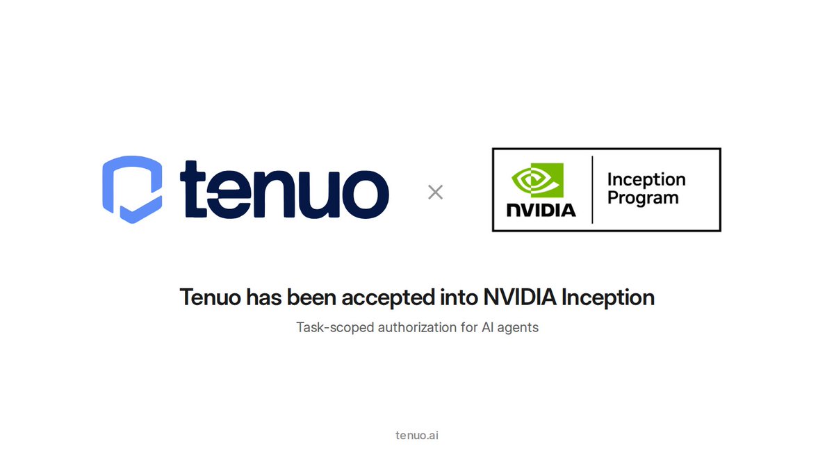 TenuoAI's tweet photo. Tenuo has been accepted in the @nvidia  Inception program, and our first release since joining is an integration with NVIDIA OpenShell.

OpenShell controls what an agent's sandbox can reach. Tenuo controls what each task can do there. 

e.g. An on-call agent can read staging logs for tonight's ticket but gets refused on production logs, and must wait for human approval before restarting anything to prevent accidental production changes.

No fork and no changes to your agent code. The demo takes five minutes, no API key needed. Try it and tell us what breaks.

The Openshell writeup below