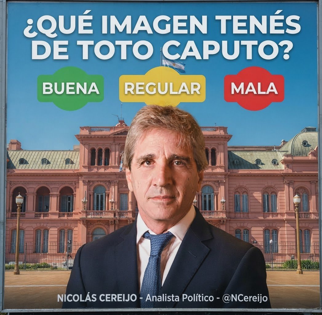 NCereijo's tweet photo. ¿Qué imagen tenés de Toto Caputo?   

A BUENA   
B REGULAR    
C MALA https://t.co/8RhnptE5Xh