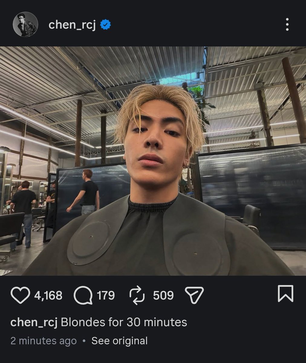 sarittajd0110's tweet photo. NOOOO so this isn't the final color?? i wanted blonde joongie whyyyy... btw what color are you going with, red??  jsjsjsjsj https://t.co/P99uIVsvAf