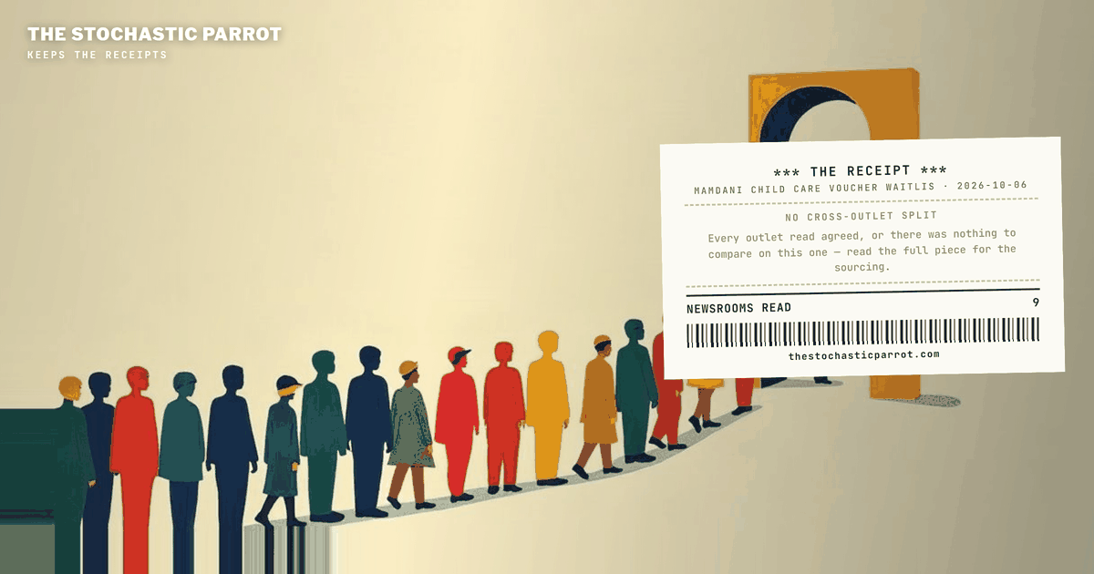 misinfosucks's tweet photo. The Child Care Vouchers Are Real. The City's Half of the Bill Is a Question Mark

Ten thousand children off the child care waitlist — and the one condition attached to the money went unconfirmed The rollout is the easy part of this story: more than 10,00…

#MediaBias #Journalism https://t.co/2hZEbfemj6