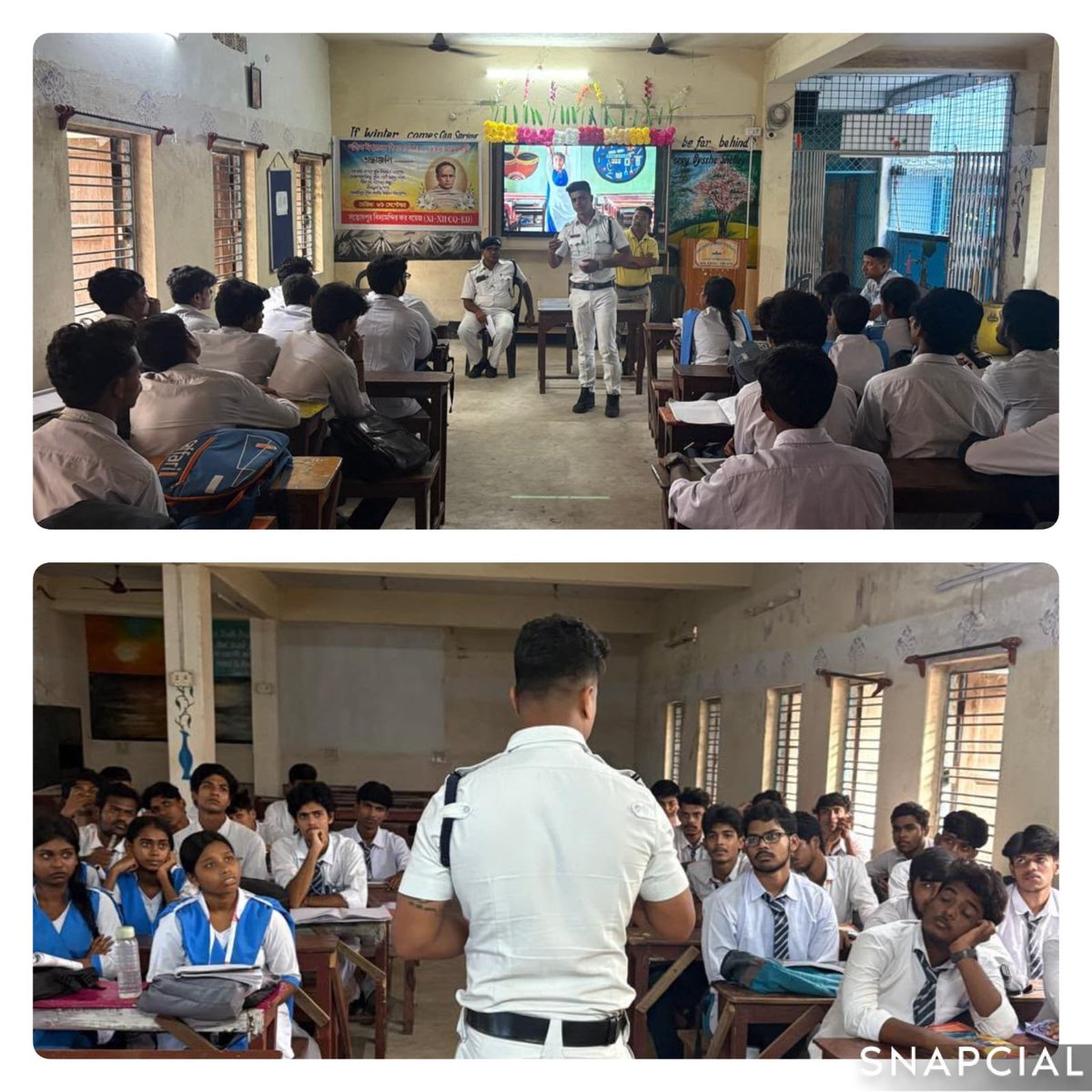 DCPEastKP's tweet photo. An Anti Drug and Alcohol Campaign was held today at Santoshpur Vidyamandir High School under the jurisdiction of Survey Park Police Station.@KolkataPolice https://t.co/q5M8J2kZuJ