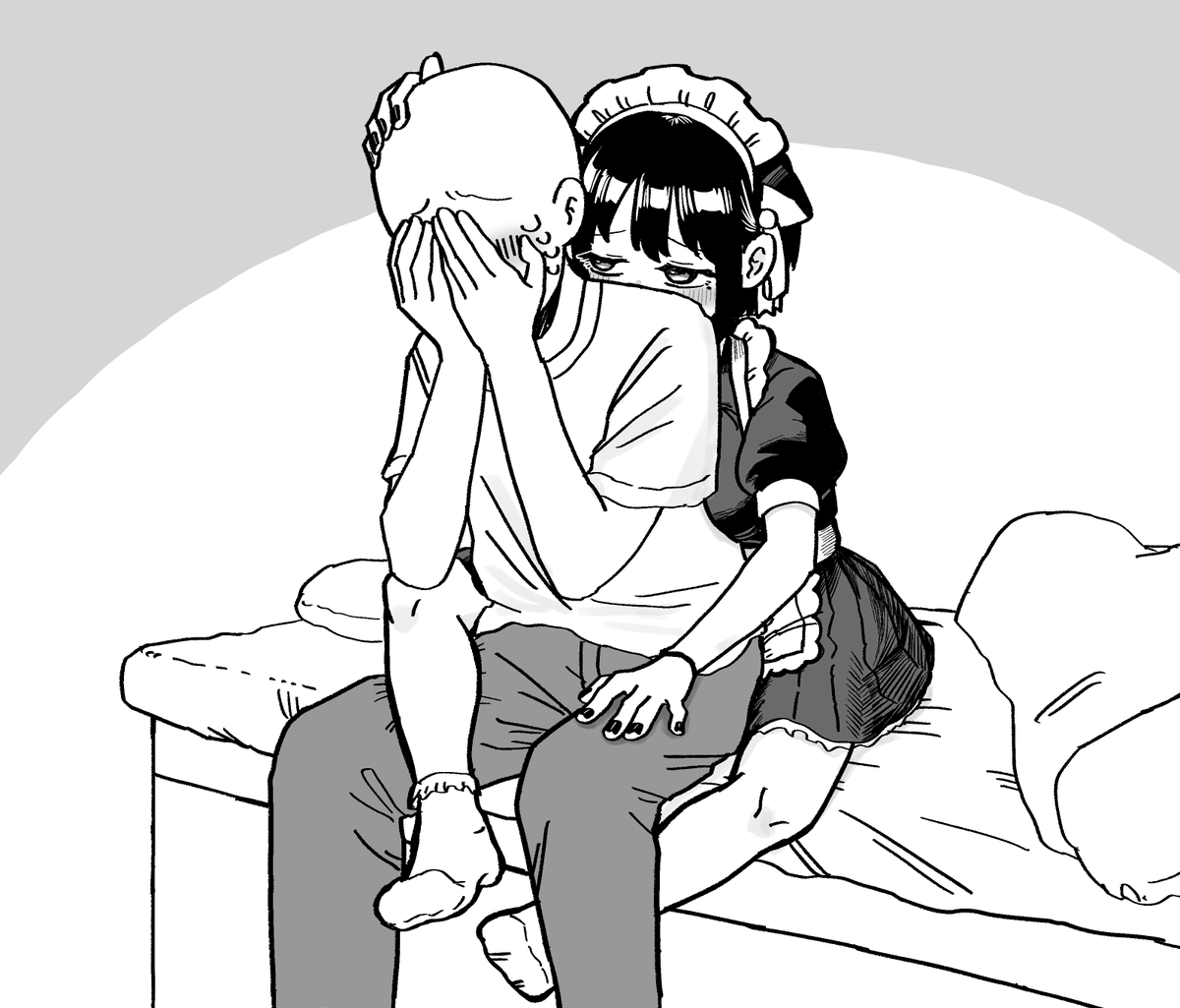 fukku7010gmail1's tweet photo. すいません、「落ち込んでる人を励ますナオちゃん」を本気で描きたかったんですけど、なんかおかしいことになりました https://t.co/aFdcLwsByD