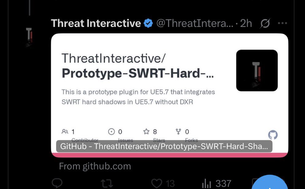 smart_poly's tweet photo. Threat Interactive living up to his name. Harassing devs until they delete their X account. 

Crazy how he harasses actual devs (who know programming) while he simultaneously releases an AI vibecoded plugin for UE5…

If you’re gonna come for devs, atleast know your stuff… https://t.co/nz97kKQ3Jg