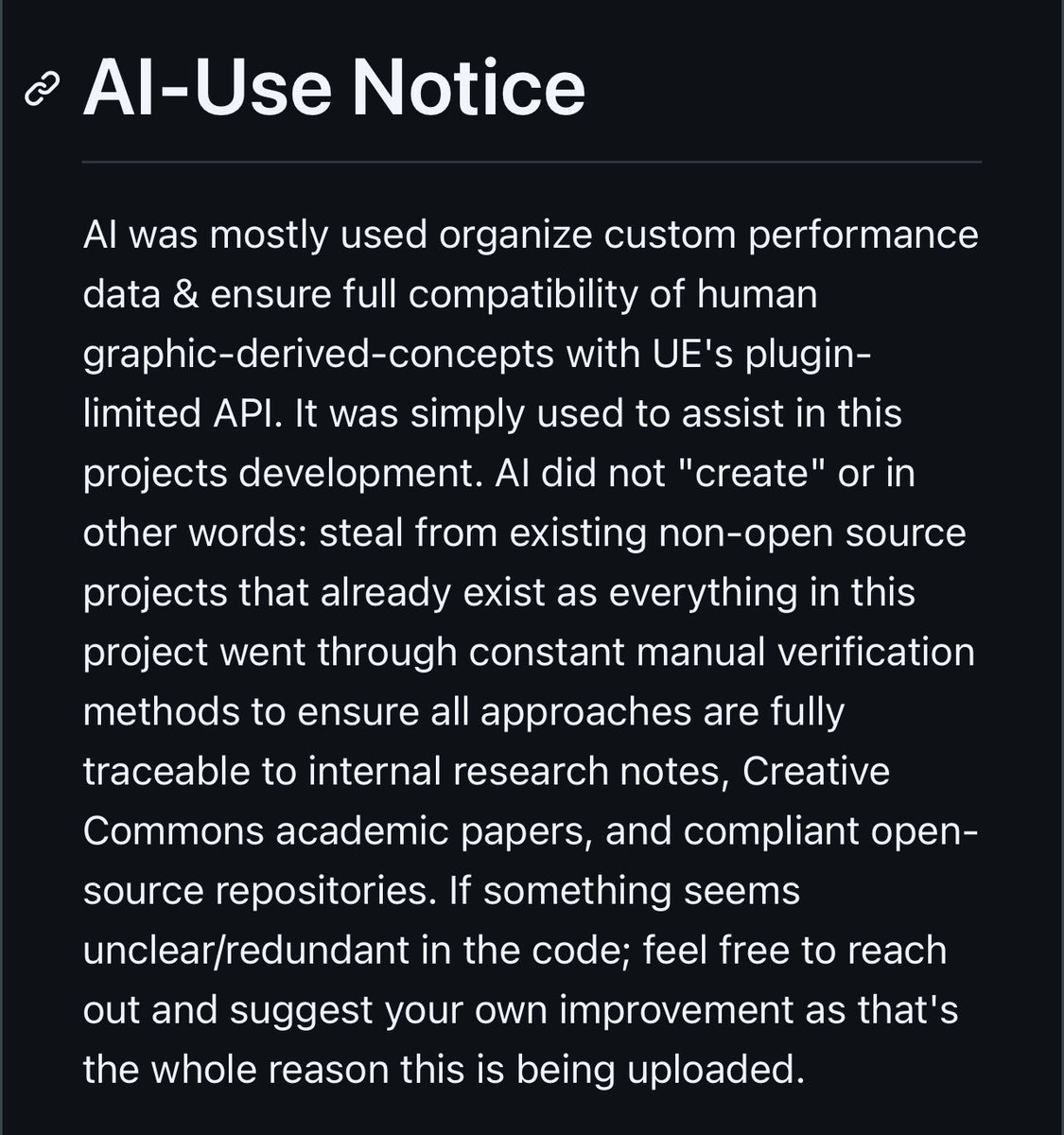 smart_poly's tweet photo. Threat Interactive living up to his name. Harassing devs until they delete their X account. 

Crazy how he harasses actual devs (who know programming) while he simultaneously releases an AI vibecoded plugin for UE5…

If you’re gonna come for devs, atleast know your stuff… https://t.co/nz97kKQ3Jg