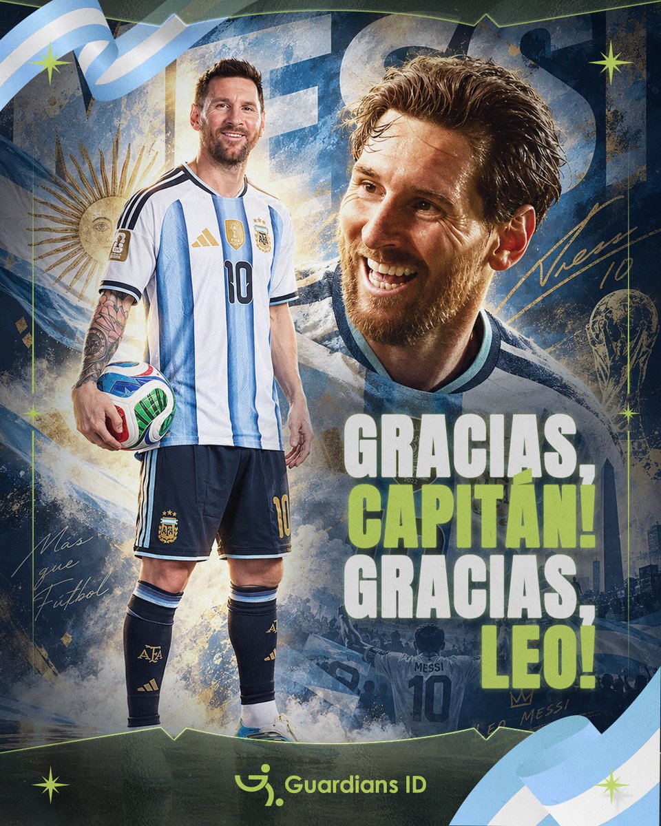 GuardiansID_ok's tweet photo. El 6 de octubre no se retira solamente Messi. 🇦🇷🐐
Nos retiramos todos.
Crecimos viéndolo, sufrimos cada final, lloramos en 2014, volvimos a creer en 2021 y tocamos el cielo en Qatar. ⭐⭐⭐
Gracias por todo, Leo. ❤️
Fue maravilloso.
Salud, campeón. 🥂🏆🇦🇷
#Messi #GuardiansID https://t.co/dec0Xk7pId